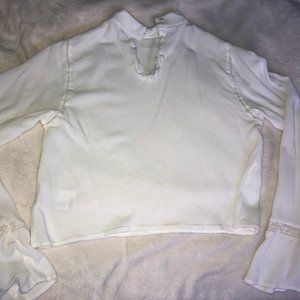 Cropped White Blouse